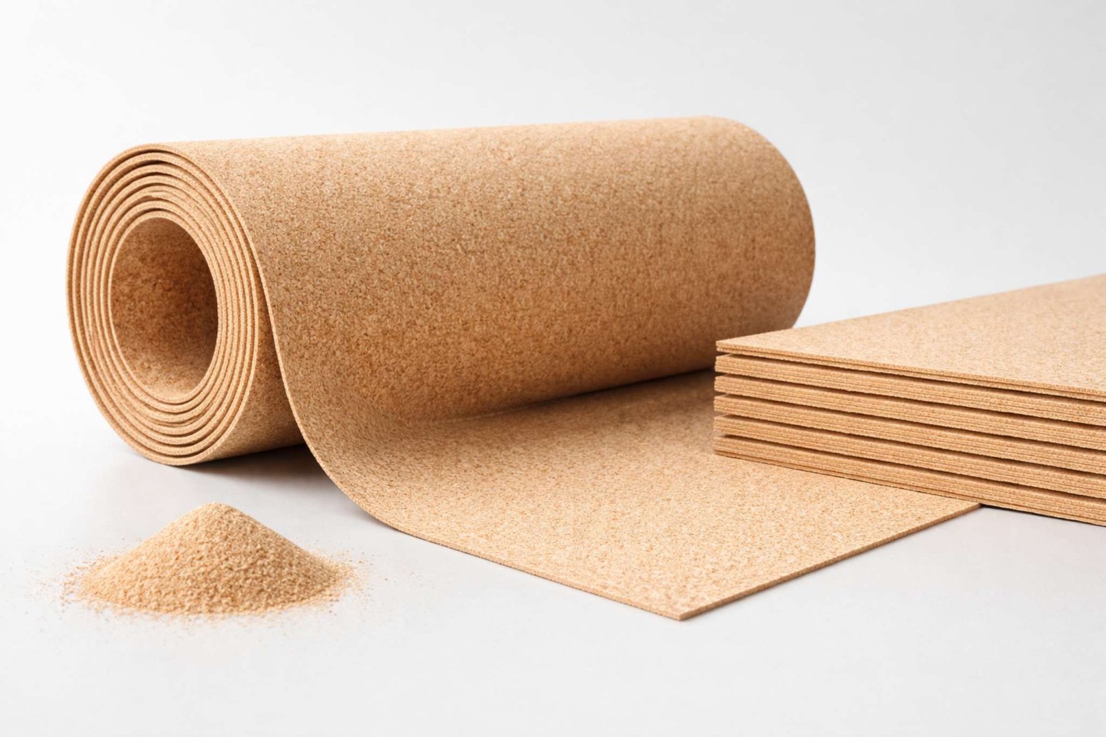 Corcho aglomerado con PU en rollos y placas (CR-108 y CR-115)